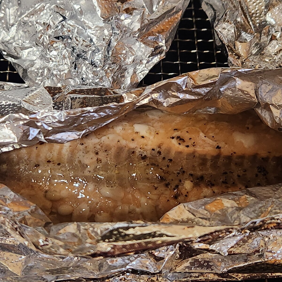 Foil baked salmon in air fryer
